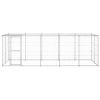 Outdoor Dog Kennel Galvanized Steel with Roof 130.2 ft¬≤