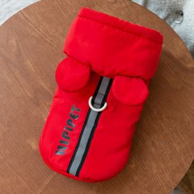 Autumn And Winter Anti-lint Muppet Blue Cat Silver Gradual Layer Pet British Shorthair Cat Clothes Thickened Vest (Option: Drow Red-2XL)