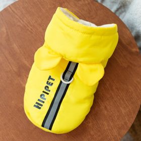 Autumn And Winter Anti-lint Muppet Blue Cat Silver Gradual Layer Pet British Shorthair Cat Clothes Thickened Vest (Option: Beca Yellow-2XL)